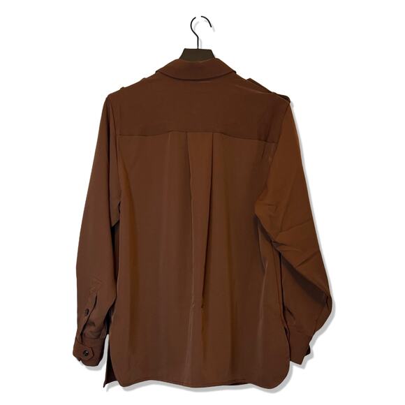 Gestuz Brown Button-Up Shirt, Size 36 - Picture 2 of 9